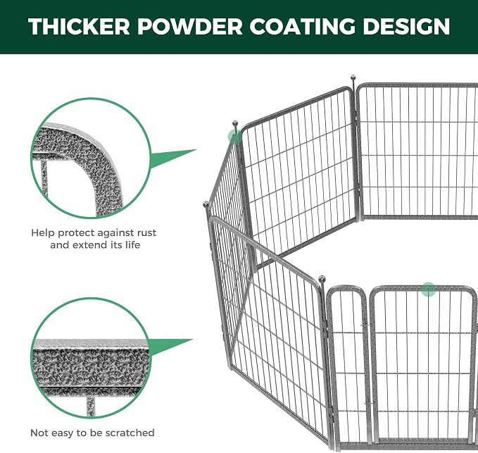 FXW Garden Fence Outdoor for The Yard – 32in x 36.4ft Heavy Duty Metal Animal - Image 5