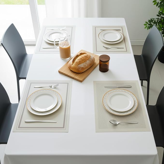Placemats Set of 6, Faux Leather Placemats, Waterproof - Image 9