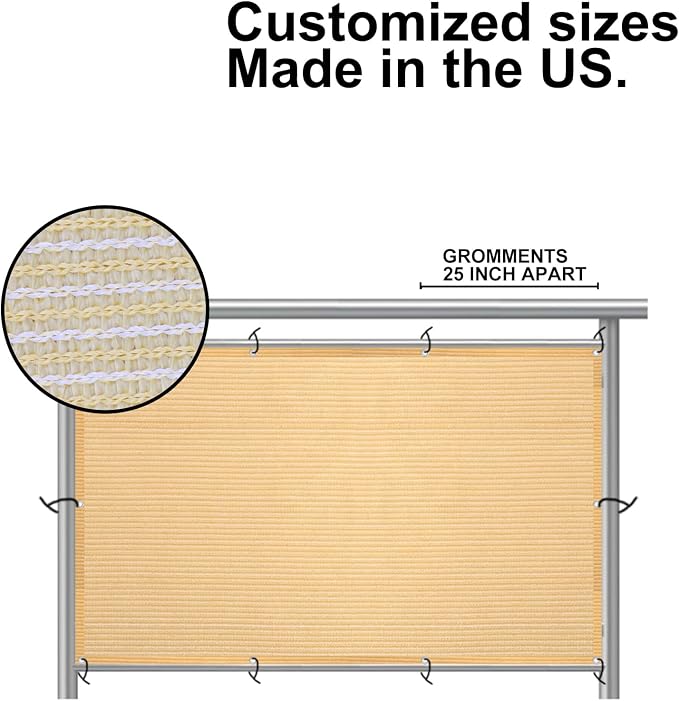 Eden's Decor Balcony Privacy Screen Cover Mesh Windscreen Weather-Resistant UV - Image 6