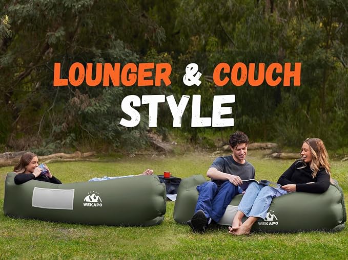 WEKAPO Inflatable Sun Lounger, Air Sofa, Waterproof and Leak-Proof, Picnics and - Image 7