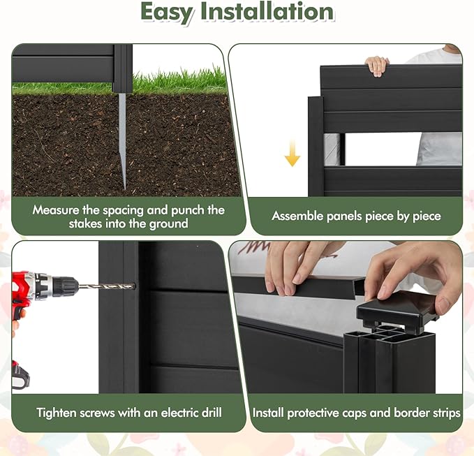 Giantex Air Conditioner Fence 4 Panels - Image 6