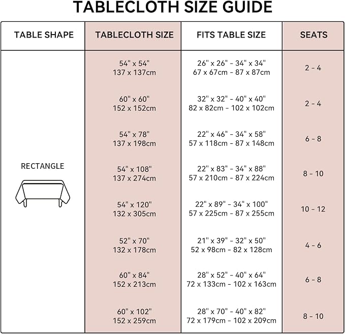 Romanstile Rectangle Vinyl Tablecloth, 100% Waterproof Checkered Plastic Table - Image 6