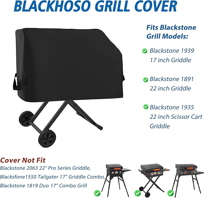 Griddle Cover for Blackstone 22” On The Go Scissor-Leg Griddle - Image 2