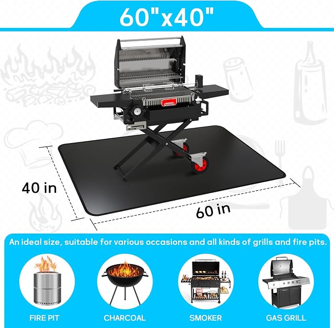 60 x 40 Inches Under Grill Mats - Image 2