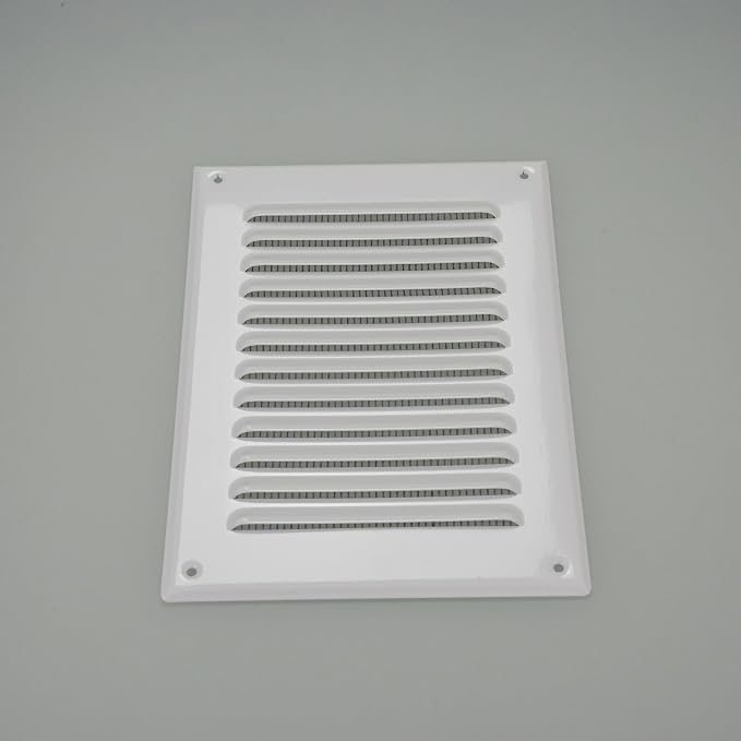Square Ventilation Grille / 5" x 7" Inch Inside Measurement/White Metal Air - Image 3