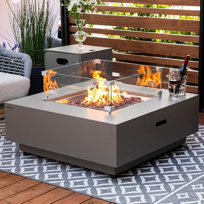 Ashton 36” Propane Fire Pit Smokeless Firepit Converts to Outdoor Gas Fire Pit - Image 3