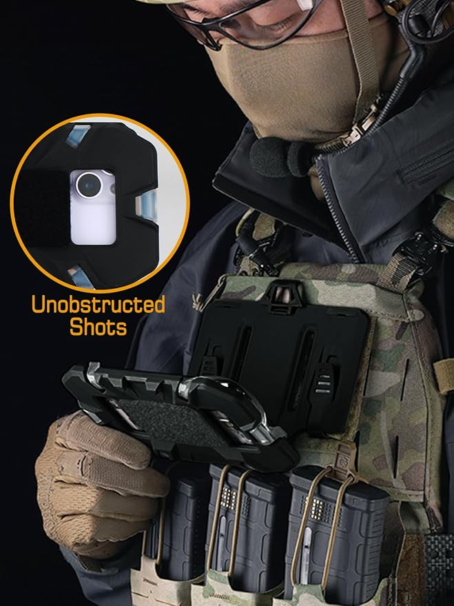 Tactical Gear Plate Carrier Vest Accessories Phone Chest Mount Holder - Image 2