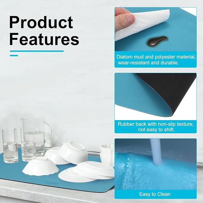 uxcell Silicone Mats for Kitchen Counter, 15.7" x 11.8" Non-Slip Countertop - Image 3