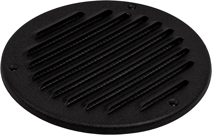 Square Ventilation Grille / 5" Inch Inside Measurement/Black Metal Air Vent - Image 4