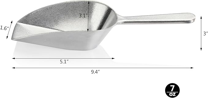 New Star Foodservice 34684 One-Piece Cast Aluminum Flat Bottom Bar Ice Flour - Image 2