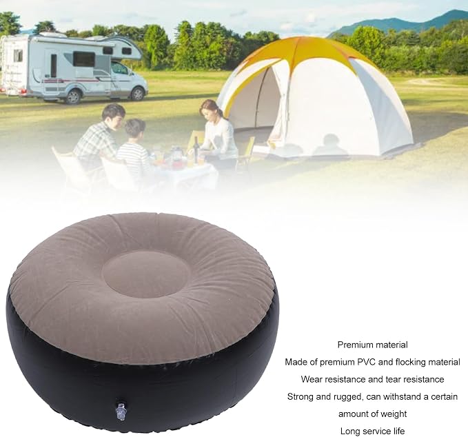ZJchao Pouf Ottoman, Outdoor Ottoman, Inflatable Foot Rest, Inflatable Flocking - Image 5