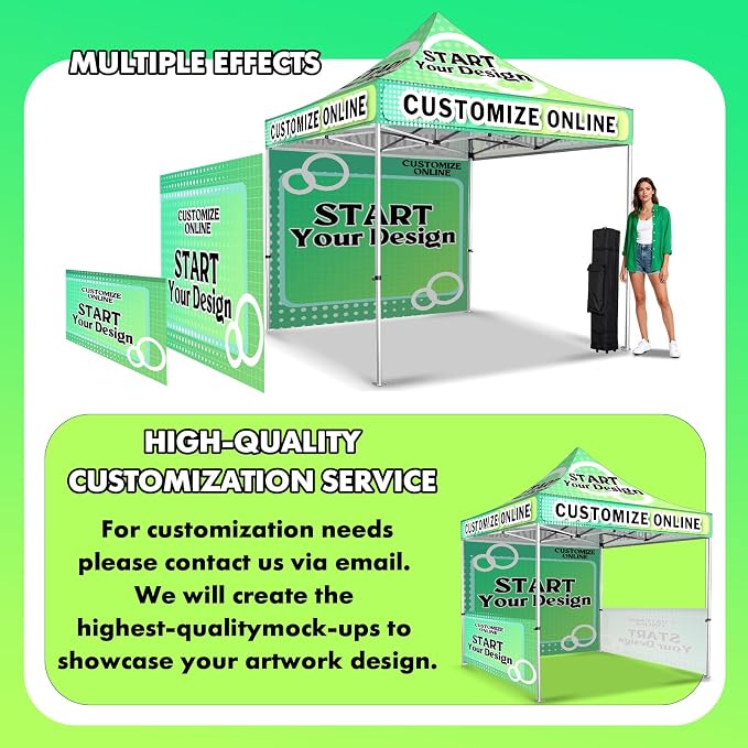 10x15FT Custom Pop Up Canopy Tent - Image 2