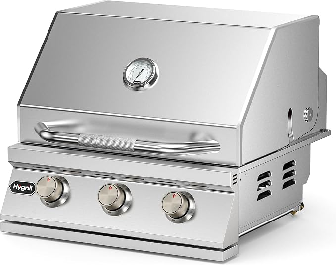 Hygrill Heavy Duty 3-Burner Built In Grill, Stainless Steel Grill Head by Stanbroil
