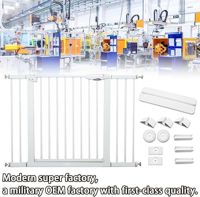 115“-134.6" Wide Baby Gate for Stairs, Mom's Choice Awards Winner-Self Closing - Image 7