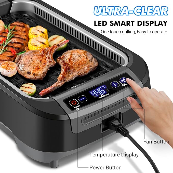 CUSIMAX Electric Indoor Grill, 1500W Smokeless Korean BBQ Grill - Image 2