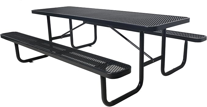 6FT Rectangular Metal Picnic Table by MakeaGoodChoose