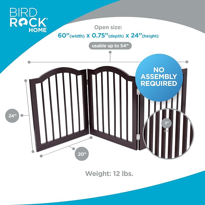 INTERNET'S BEST Arched Top Dog Gate | 3 Panel, and Porch | Portable, Extra Wide - Image 2