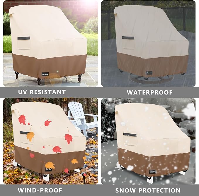 Patio Chair Covers, 600D Waterproof Heavy Duty Outdoor Lawn Patio Furniture - Image 9