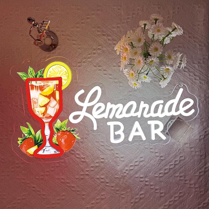 Lemonade Neon Sign, Lemonade Bar Led Neon Signs Wall Decor, Cocktail Bar Drinks - Image 5