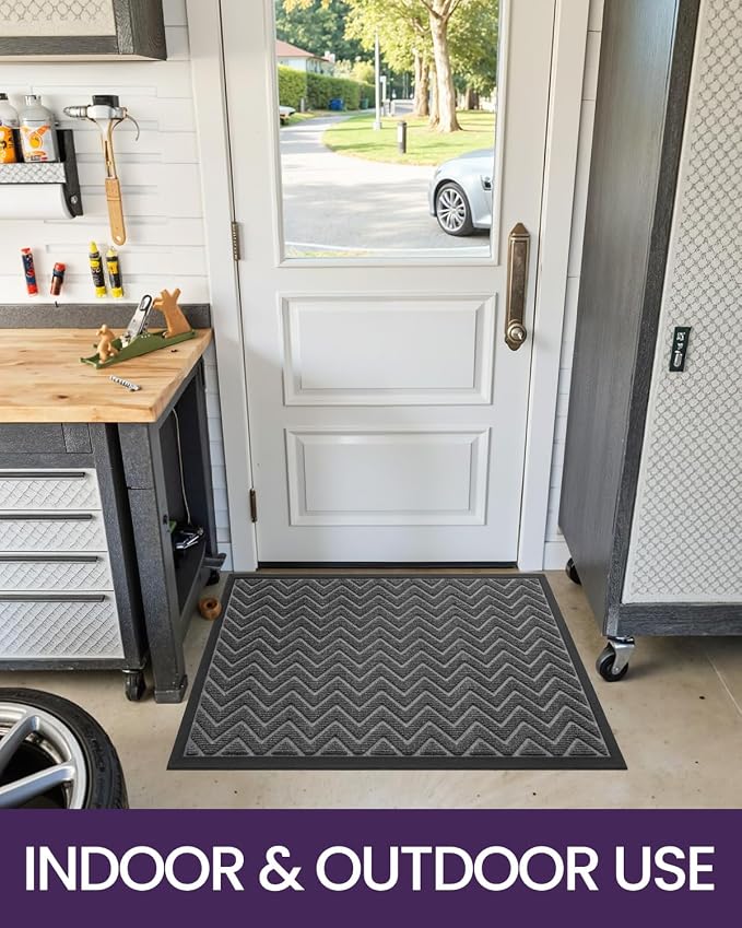DEXI Front Door Mat Outside Entrance, 3x5 ft Rubber Entry Doormat Heavy Duty - Image 9