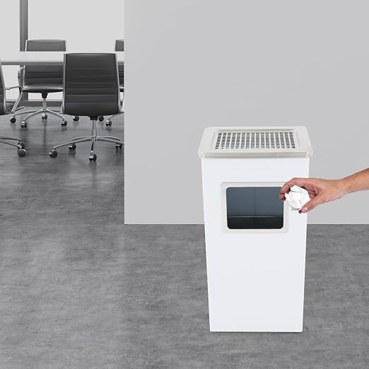 Trash Can with Lid Outdoor Indoor Stainless Steel Commercial Garbage Bin Waste - Image 2