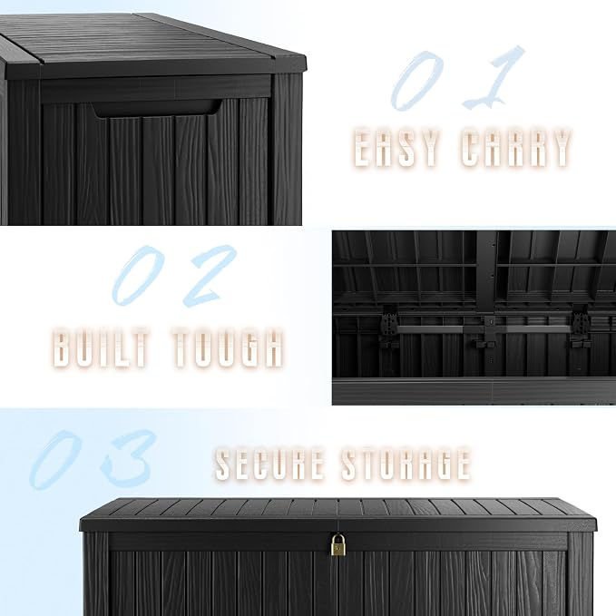 180 Gallon Outdoor Storage Box – Resin Deck Box - Image 5