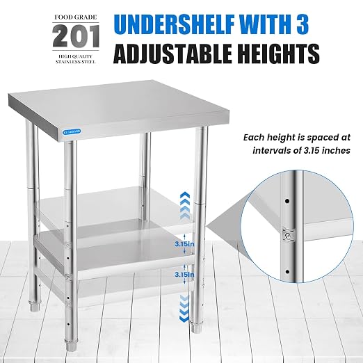 Stainless Steel Table for Prep & Work - Image 5