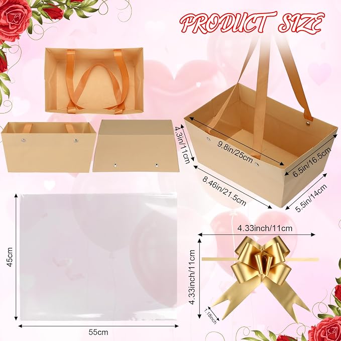PerKoop 24 Pack Baskets for Gifts Empty Bulk 6.5 x 9.8'' Thick Kraft Gift Basket - Image 3