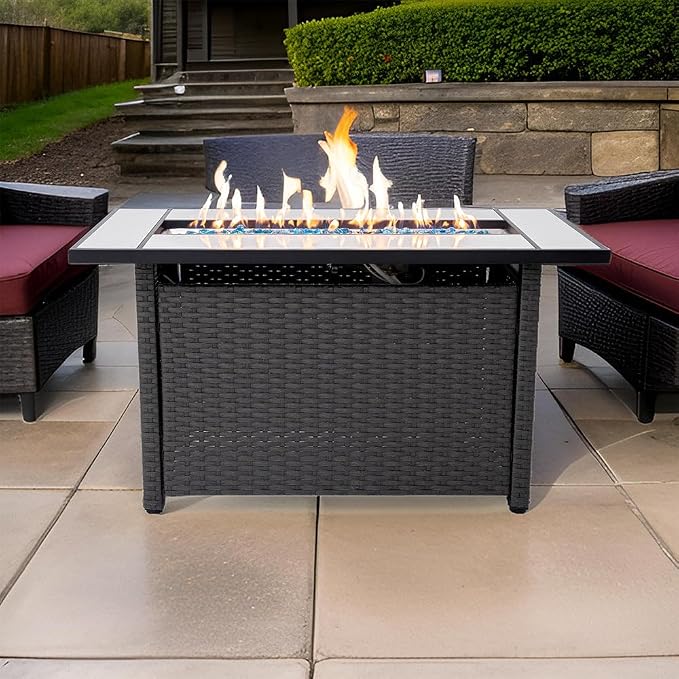Tirana Propane Fire Pit Table 45" Outdoor Firepit 50, 000 BTU Firepits - Image 4