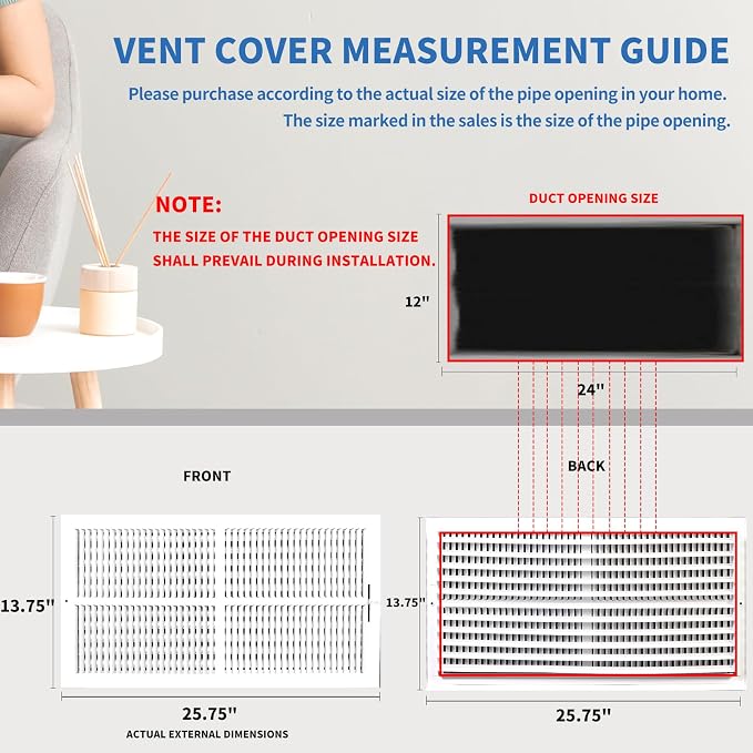 24x12 Vent Register, Vent Covers - Image 6
