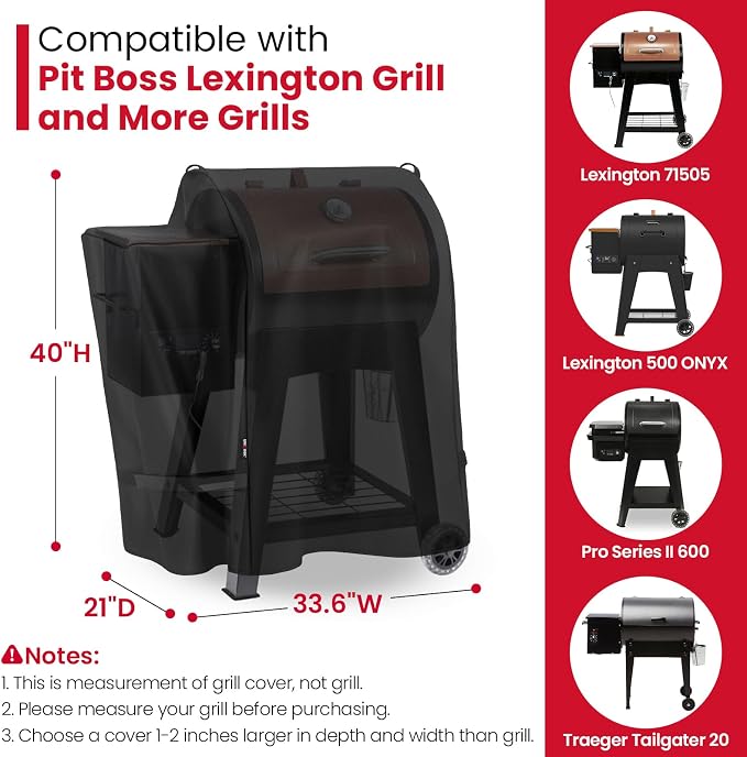 Unicook Pellet Grill Cover for Pit Boss Lexington 500, Onyx Edition, Lexington - Image 2