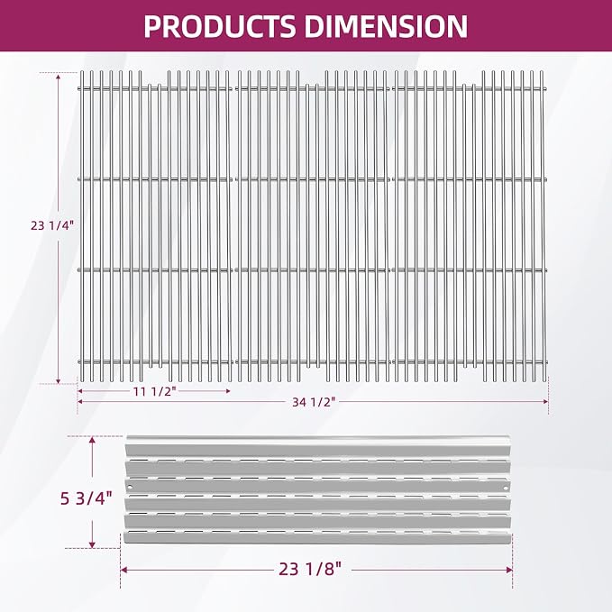 54911 Cooking Grid Grates with 94091 Heat Plate Replacement - Image 2