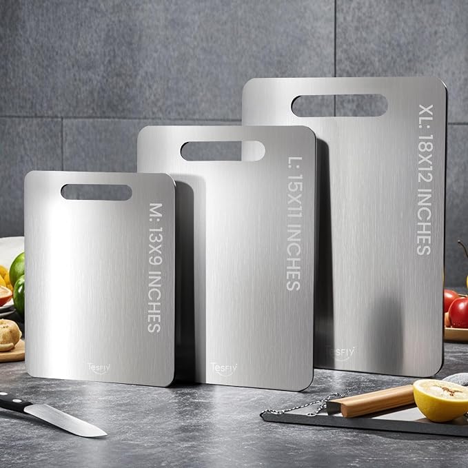 2 Pack Titanium Cutting Board-100% Pure Titanium Cutting Boards - Image 6
