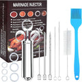 304-Stainless Steel Meat Injector Syringe Kit by PEOUWNES