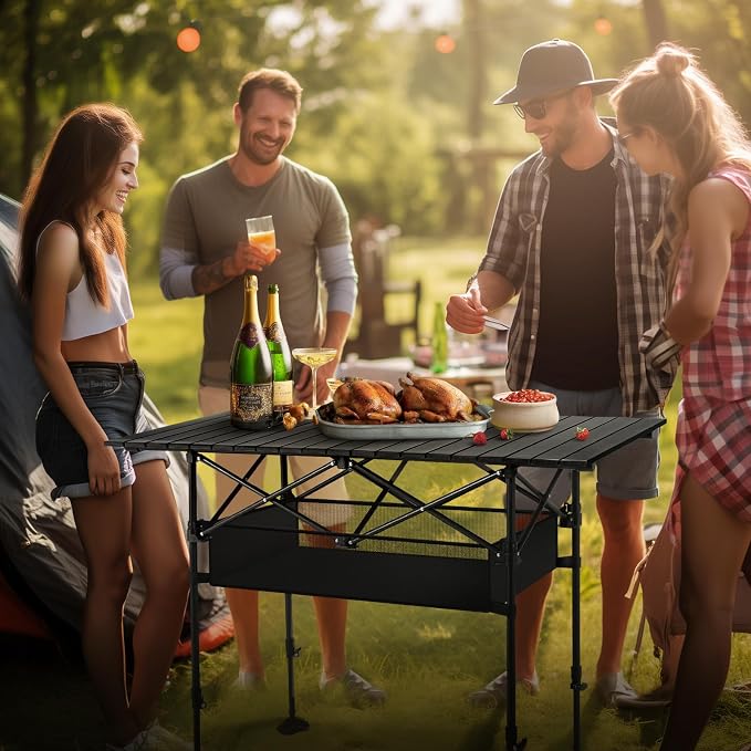 ALPHA CAMP Folding Camping Table, Portable Roll-up Table - Image 8