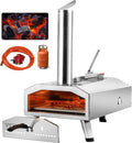 VEVOR Dual Fuel Pizza Oven Outdoor, 12 Inch Wood Fire & Propane Gas Pizza Oven by VEVOR