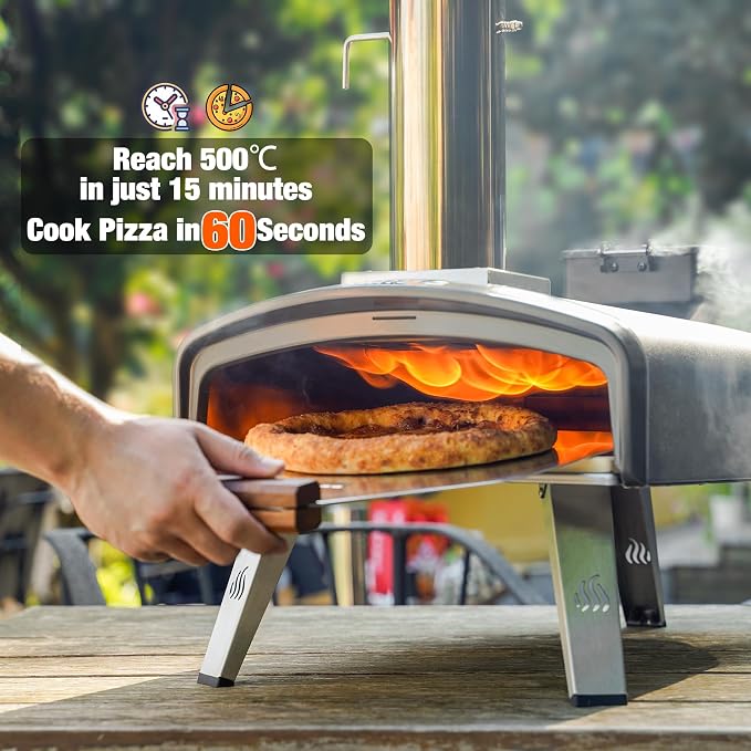 Mimiuo Outdoor Pizza Oven 12" Pellet Pizza Oven - Image 4