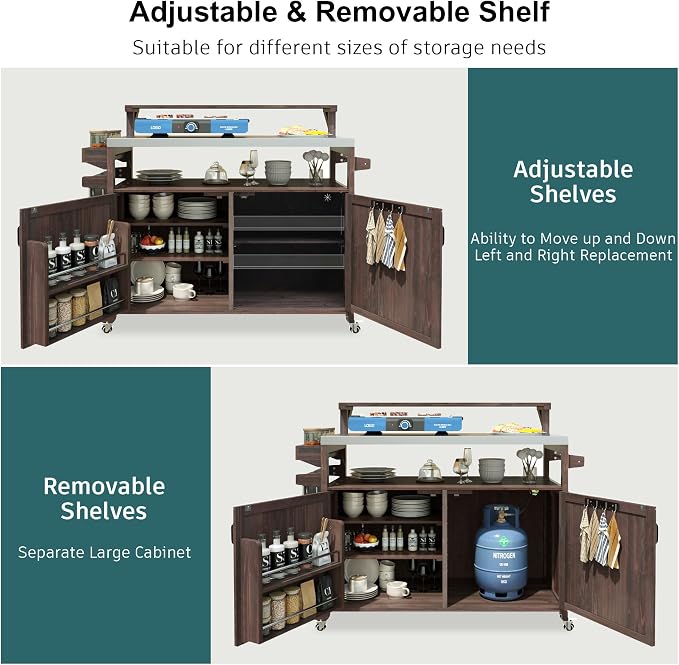 53.3" Outdoor Kitchen Island - Image 5