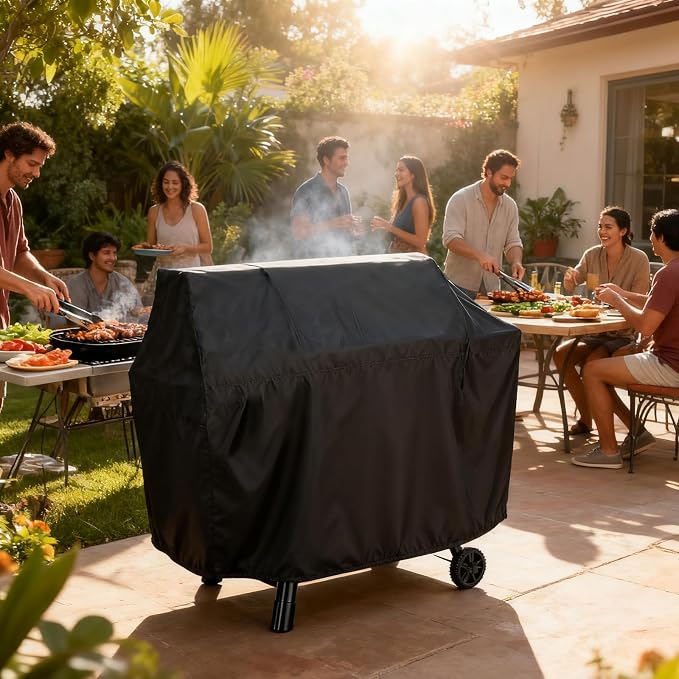 Grill Cover for BLATOMIC Wood Pellet Smoker Grill and Smoker, Waterproof - Image 2