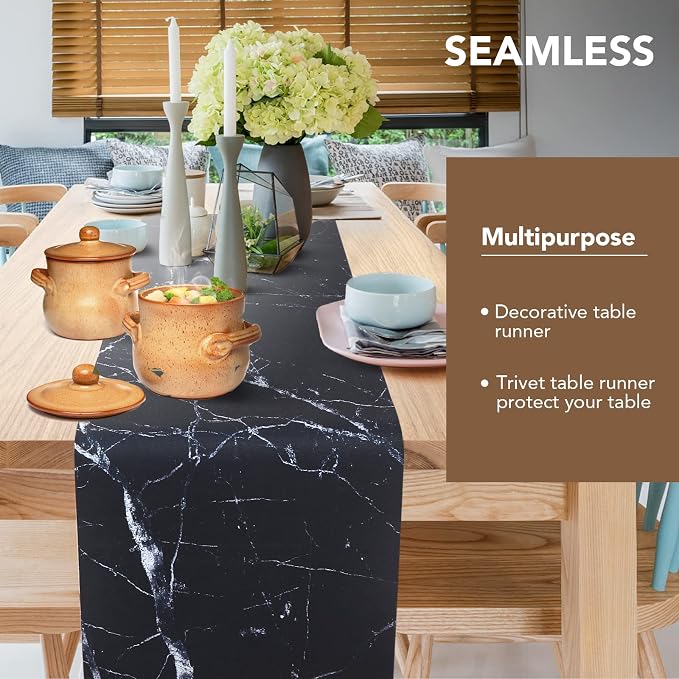 2 Pcs Trivet Table Runner Hot Plates Mat 12 X 40 Inch Heat Resistant Table - Image 2