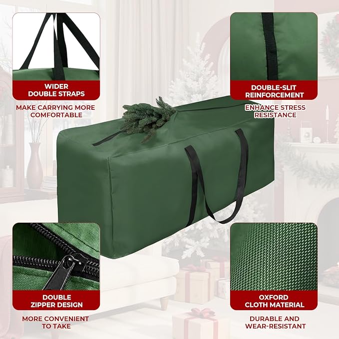 2 Pack Extra Large Christmas Tree Storage Bag Fits 9-12 Ft Artificial Tall Xmas - Image 4