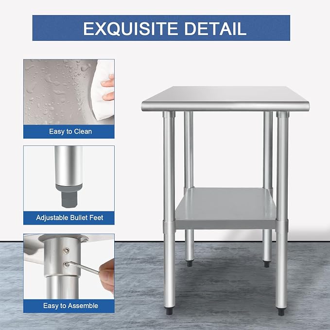 HARDURA Stainless Steel Table 24X24 Inches - Image 3