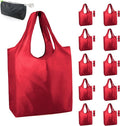BeeGreen Christmas Red Reusable Grocery Bags Shopping Bags Bulk 10 Packs 50LBS by BeeGreen