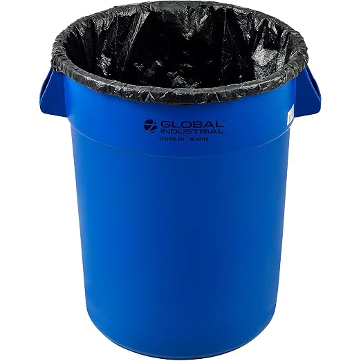 Global Industrial Commercial Round Trash Can, 32 Gallon Capacity, Plastic - Image 2