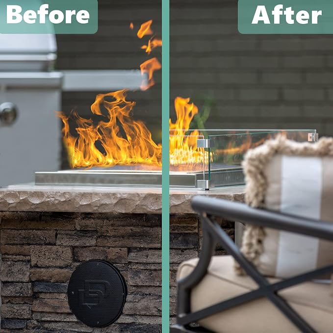 Fire Pit Wind Guard, 17.5 Square Fire Pit Glass Wind Guard Made of Clear - Image 4