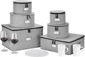 6pcs Hard Shell China Storage Containers by STOZU