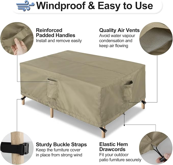OutdoorLines Outdoor Waterproof Patio Table Furniture Set Covers - Image 5