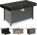 Outdoor Fire Pit Cover Rectangular, Industrial-Grade 3-Layer Structure 600D by Unknown