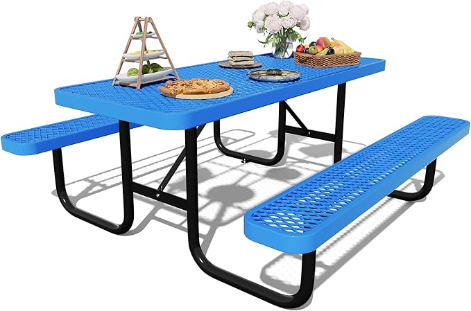 72'' Rectangular Steel Picnic Table by HIMcup