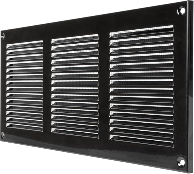 Repa Market 5-Pack 12x6 Inch Air Vent Cover/Black Galvanized Steel Louvered - Image 6